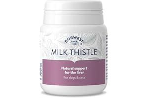 DORWEST HERBS Dorwest Milk Thistle Tablets for Dogs and Cats, 100 Tablets, Supports Liver Function, Antioxidant for Dogs, Immune System Heath, Natural Supplement - Pack of 1