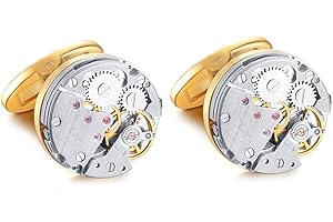 HONEY BEAR bouton de manchette montre Homme Chemise,Mouvement Regarder Poignet Col Stempunk Vintage En Mariage Commercial Cadeau avec boîte