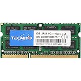 TECMIYO 4GB Kit (1X4GB) DDR3 1333MHz Sodimm RAM PC3-10600 PC3-10600S 1.5V CL9 204 Pin 2RX8 Dual Rank Non-ECC Unbuffered Memor