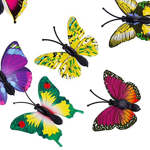 Faburo 78pcs 3D Deko Schmetterlinge Wandsticker Wandtattoo Aufkleber Gartendeko für Kinderzimmer Fenster Garten - 4
