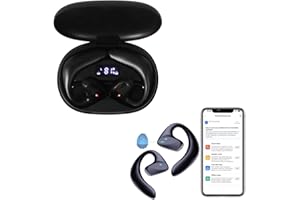 Yunir M8 Bluetooth Wireless Earbuds, IPX5 Sweatproof Headphones, Comfort Fit Secure Ear Grip for Gym Running Travel, Includes 150 Language Translation, Black