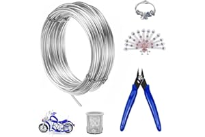 GENERICO BouGPeng Fil d'artisanat en Aluminium 2 mm x 20 m Argent Fil Aluminium Calibre Souple Loisir Creatif Fil Métallique pour la Fabrication de Bijoux Sculpture Modélisme de Vélo Tissage et Emballage