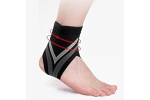 OUCONGK 1 Pieza Tobillera para Esguince, Alivio Fascitis Plantar, Ajustable Protección de Tobillo, Transpirable y Cómodo, Tobillera Protector Compresión, Soporte Tobillo para Unisex(Negro)