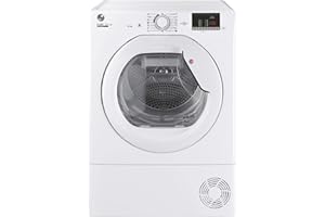 MYCHOICE Hoover HLEC10DE H-Dry 300, 10kg, Condenser Tumble Dryer, Aquavision, White, Sensor Dry, NFC