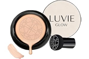 HOIDOKLY Almohadilla de Maquillaje Luvie Glow, 2026 Nueva Almohadilla de Aire en Forma de Hongo CC Cream, Maquillaje Luvie Glow - Corrector Hidratante con Efecto Iluminador de Larga Duración, BB Cream Natural