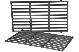 onlyfire Grillrost Gusseisen für Weber Spirit I & II 200 Serie Gasgrills, Spirit E210, E220, S210, S220 (mit vorderen Brennerknöpfen), Ersatzteil für Weber 7637 Ersatzroste, Gussrost 44 x 25,5 cm