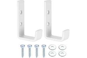 SIGULIKEJI Garagenhaken zum Aufhängen, robuste Haken, weiße Leiterhaken, Garagen-Wandhaken zum Aufhängen, Schuppenhaken, Garagenaufbewahrung, L-förmige Nutzhaken, Wandmontage, für Haus, Garten, Garage, Werkzeug,