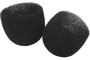 WOWOWO Schiume Interne microfoniche Spugna Nera a Forma di Sfera Rotonda Cappuccio microfonico Parabrezza Griglia Interna Schiume