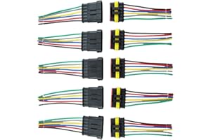ESUPPORT E Support™ 5Pcs 6-Polig Kabel Steckverbinder Stecker Wasserdicht Schnellverbinder KFZ LKW