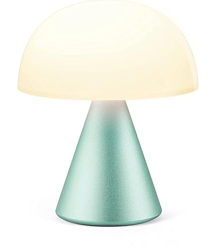 LEXON LUMA L Lampada Da Comodino Con Touch, 9 Colori LED, Ricaricabile USB-C, Alluminio Verde Scuro - Luce Notturna Wireless Sincronizzabile