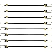 25 Elastici Con Ganci Per Teloni - Tenditore In Gomma 25 Cm, Per Bagagli, Campeggio, Uso Esterno - Foto 7