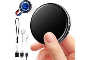 SOXOI 64GB Diktiergerät Mini - Aufnahmegerät mit Spracherkennung Magnet Voice Recorder mit Rauschunterdrückung Abhörgerät für Meetings Interviews Vortrag Vorlesung Kurse Konferenzen