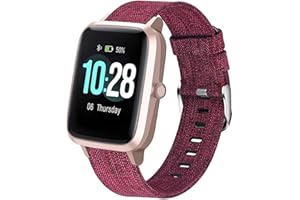 LvBu Armband Kompatibel für ID205L, Nylon Strick Replacement Uhrenarmband für ID205L/ willful SW021/ YAMAY SW021/LIFEBEE ID205L Smartwatch