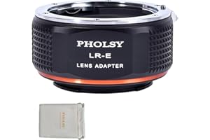PHOLSY Adapter do montażu obiektywu Ręczne ustawianie ostrości: Kompatybilny z obiektywem Leica R do korpusu aparatu Sony E (NEX)