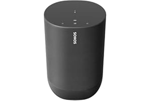 Sonos Move Smart Speaker (Wasserfester WLAN und Bluetooth Lautsprecher mit Alexa Sprachsteuerung, Google Assistant und AirPlay 2 – Kabellose Outdoor Musikbox mit Akku für Musikstreaming) schwarz