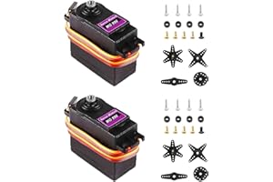 HUAZIZ 2 servomotores de par de torsión digital servo motor de alta velocidad para coche inteligente, JR, barco, RC, helicóptero, Arduino, Raspberry Pi, proyecto de bricolaje