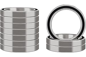 XiKe 10 Pezzi 6806-2RS Cuscinetti a sfere 30x42x7mm Acciaio cromato e Pre-lubrificati, 6806RS Cuscinetti a sfere a gola profonda con Guarnizioni in Gomma.