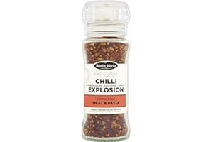 Santa Maria Chilli Explosion Seasoning Grinder – Bold & Spicy Blend That Is Perfect for Tacos, Fajitas & Pasta Made With Salt, Bell Pepper, Chilli & Paprika Mix, 70 g (Pack of 1)