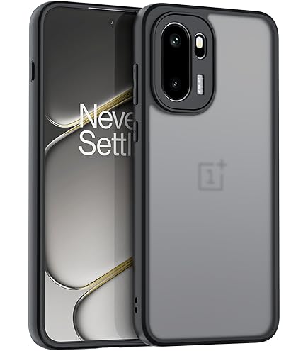 ivoler hoesje voor OnePlus 15R, [Militaire standaard] schokbestendig en krasbestendig, matte, doorschijnende harde pc-achterkant, slanke, anti-vingerafdruk (zwart