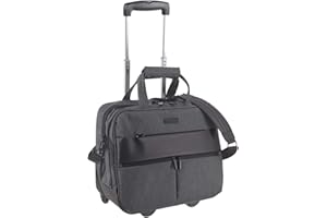 SAVEBAG - Business - Uspala - Pilot Case Roller Porte-Ordinateur 16'' -Gris chiné - 42 X 22 X 35 cm - 2,5kg - 26L