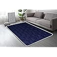 Springtek Roll-Up Travel Lite/Guest Bed/Floor Mat | Mattress 1 inch Single PU Foam Mattress (Blue) (L x W: 72 inch x 36 inch)(72x36 inches)