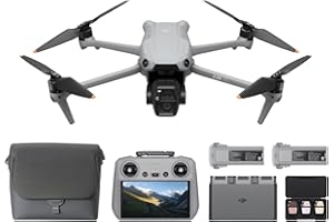 DJI Air 3S Combo Fly More (RC 2 con schermo), drone con fotocamera grandangolare CMOS 1" e teleobiettivo medio per adulti, 4K/60fps, rilevamento omnidirezionale e 3 batterie per volare più a lungo