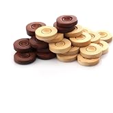 istanbul crafts Şimşir Ağacından El İş&ccedil;iliği İle &Uuml;retilmiş Ahşap Tavla Pulu (35 Mm Kuru Şimşir Ahşap Tavla Pulu)