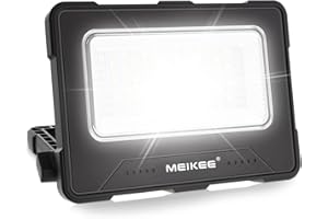MEIKEE 80W Rechargeable Portable Camping Work Light 1000 Lumen 10000mAh Solar Floodlight Adjustable Folding LED for Emergency, Car Repair, Hiking, Cycling, Fishing, Job Site
