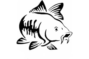 Porfeet Auto Aufkleber, Mode Karpfen Angelhaube Heckklappe Seitenfenster Auto LKW Kunst Aufkleber Aufkleber Dekor