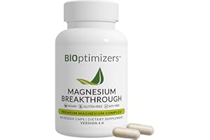 BIOptimizers Magnesium Breakthrough Supplement 4.0 | 7 Forms of Mg: Glycinate, Malate, Citrate, and More | Natural Support for Sleep and Cognitive Function | Calming Vitamins Complex | 60 Capsules