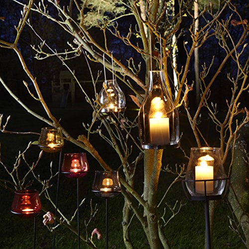 Leonardo 034578 Giardino Lampion 41 cm basalto, Glas, Grau, 14 x 14 x 41 cm - 2