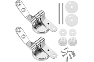 upain Toilet Seat Hinges Replacement Chrome Finished Toilet Seat Hinge for Wooden Resin for Toilet Seats with Fittings and Repair Parts