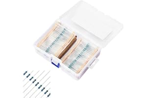 YUTOKEER Resistance kit, 300pcs 30Values Metal Film Resistor Accessory kit 10 to 1M, with Storage Box for DIY Projects and Experiments