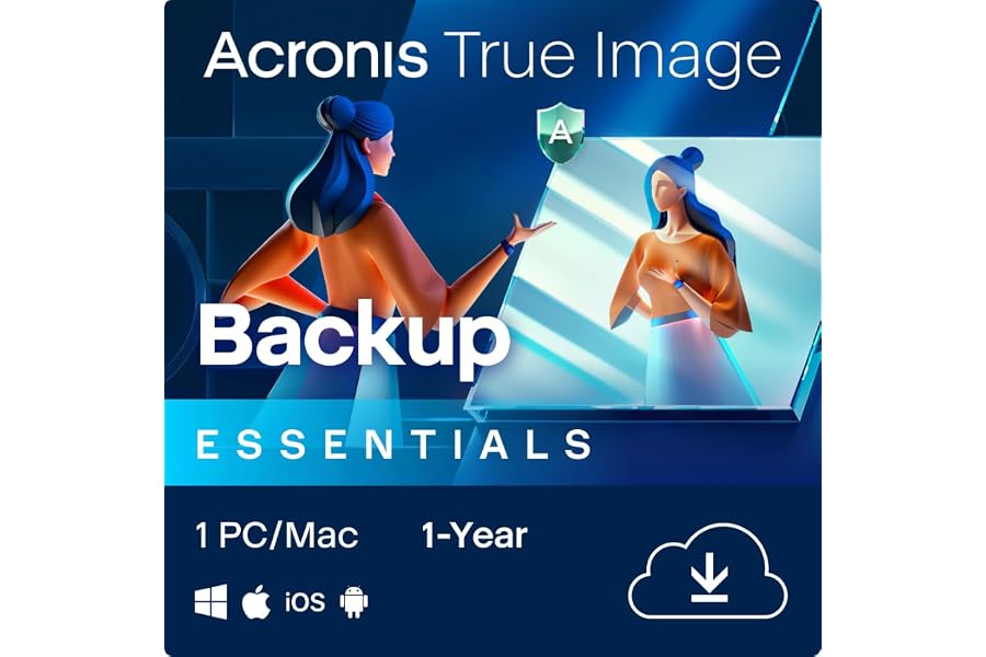 Acronis Cyber Protect Home Office 2023 , Essentials , 1 PC/Mac , 1 año , Windows/Mac/Android/iOS , Seguridad y copia de segur
