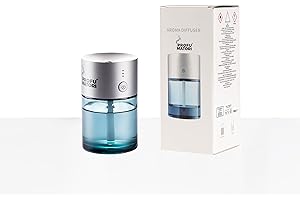 I PROFUMATORI Profumatore auto elettrico ricaricabile USB, fragranza orientale inclusa Oud Omar, diffusore profumo ultrasuoni in vetro con intensità regolabile su 3 livelli, 80 ml