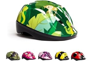 3StyleScooters SafetyMax - Kids Safety Bike Helmet - For Roller Skating/Skateboarding - For Kids Aged 3+ - EN1078 Safety Standard Approved - 2 Year UK Warranty Scooter Helmets - Jungle