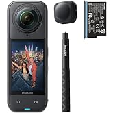 Insta360 X5 başlangı&ccedil; paketi &ndash; Su ge&ccedil;irmez 8K 360&deg; kamera, d&uuml;ş&uuml;k ışıkta lider, g&ouml;r&uuml;nmez selfie &ccedil;ubuğu efekti, sağlam ve değiş