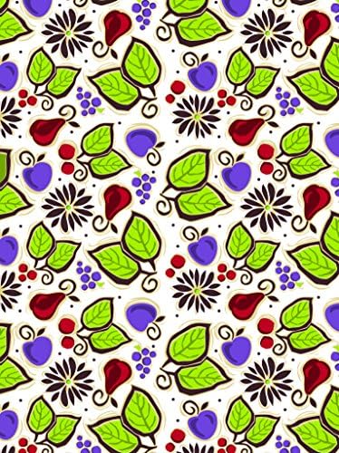 RestaurantWraps.com Waxed Sheets, Basket Liner and Food Wrap, 12" x 12", Fruit Print (3 Packs of 1000 Sheets)