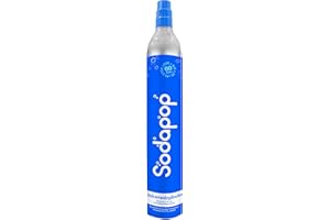 Sodapop Cilindro universal de CO₂ | 425 g de ácido carbónico para hasta 60 litros de agua con gas fresca | adecuado para agua con gas, sodastream, arke, etc.