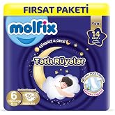 Molfix Tatlı R&uuml;yalar Fırsat Paketi 6 Beden Extra Large 96 Adet