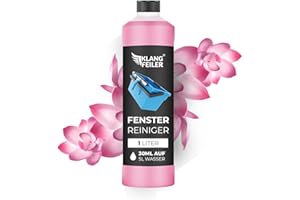 Klangfeiler® 1L Fensterreiniger Glasreiniger Konzentrat - 30ml auf 5L Wasser - Professioneller Glasreiniger - Streifenfreie Fenster