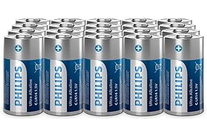 Philips Ultra C Alkali-Batterien, LR14 - Für Taschenlampen und Spielzeug, 20 Stück
