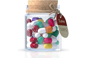 Amycute 25 Pcs Nachricht Kapsel Buchstaben, Liebesbrief für Freund oder Freundin, Überraschung Box, Explosion Box, DIY Geschenk Scrapbook für Weihnachten/Valentine/Jahrestag/Geburtstag/Hochzeit