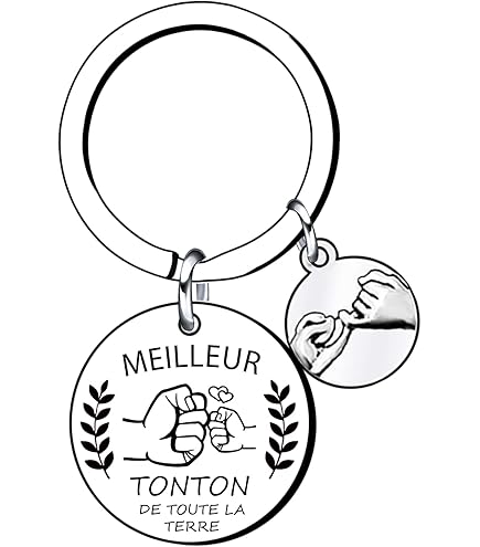 PORTE CLÉS PERSONNALISABLE CADEAU POUR UN TONTON ANNONCE GROSSESSE F De Bm Creations