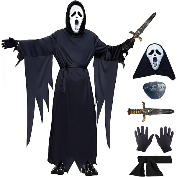 W WIDMANN MILANO Kinderkostüm 'Screaming Ghost' – 3-teiliges Set Für Halloween & Karneval