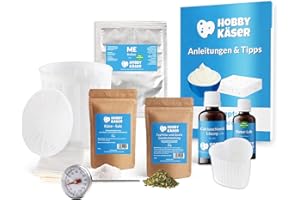 Hobbykäser- Einsteiger-Set | Käseherstellung Käse selber Machen Lab Form Kultur + Herzkäseform