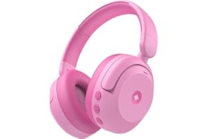 iClever BTH20 Active Noise Cancelling Headphones for Kids, 60H Play Time,Type C Fast Charging, Safe Volume 80dBA, Bluetooth5.4, Kids Headphones Wireless for iPad Tablet Airplane