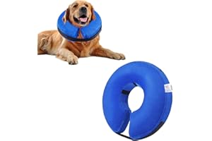 Emwel Pet Inflatable Collar for Large Dogs, Comfy Pet Collar Cone for Recovery, Inflatable Basic Dog Collars, L