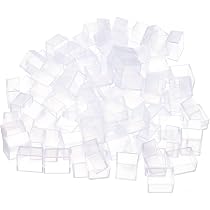 PATIKIL 100 Pack Empty Watercolor Pans - 2ml Clear Plastic Half Pans For DIY Paint Tins & Travel Palettes