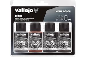 VALLEJO METAL COLOR SET: Engine – 4 Hobby Colors